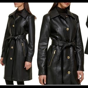 Guess Faux Leather Trench